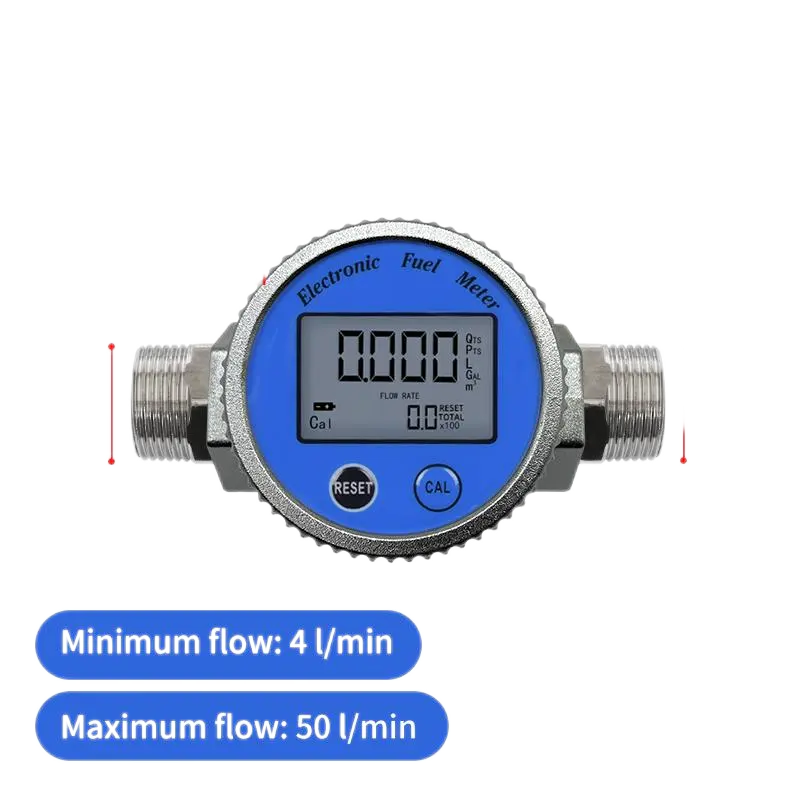 高精度デジタル電子Ipx7防水水流センサー精密流量計水用タービン流量計