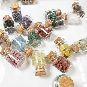 Tinh thể tự nhiên đá đống đổ nát chai thủy tinh trôi may mắn có nhu cầu chai Bộ sưu tập bộ sưu tập cho trẻ em Mỏ đánh dấu - Product Image 1