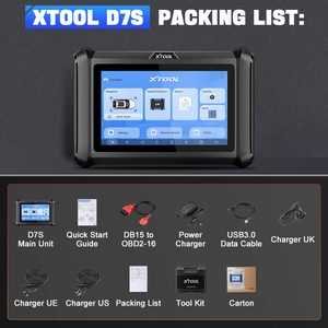 XTOOL D7S OBD2 Automotive All System Diagnostic Tool ECU Coding Key Programmer Auto Vin with 36+ Reset Functions Active <strong>Test</strong>