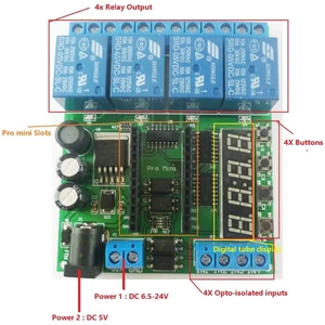 IO22C04 DC 5V 12V 24V 4 Channel Pro mini PLC scheda relè Shield modulo per Arduino ritardo Timer - Product Image 2