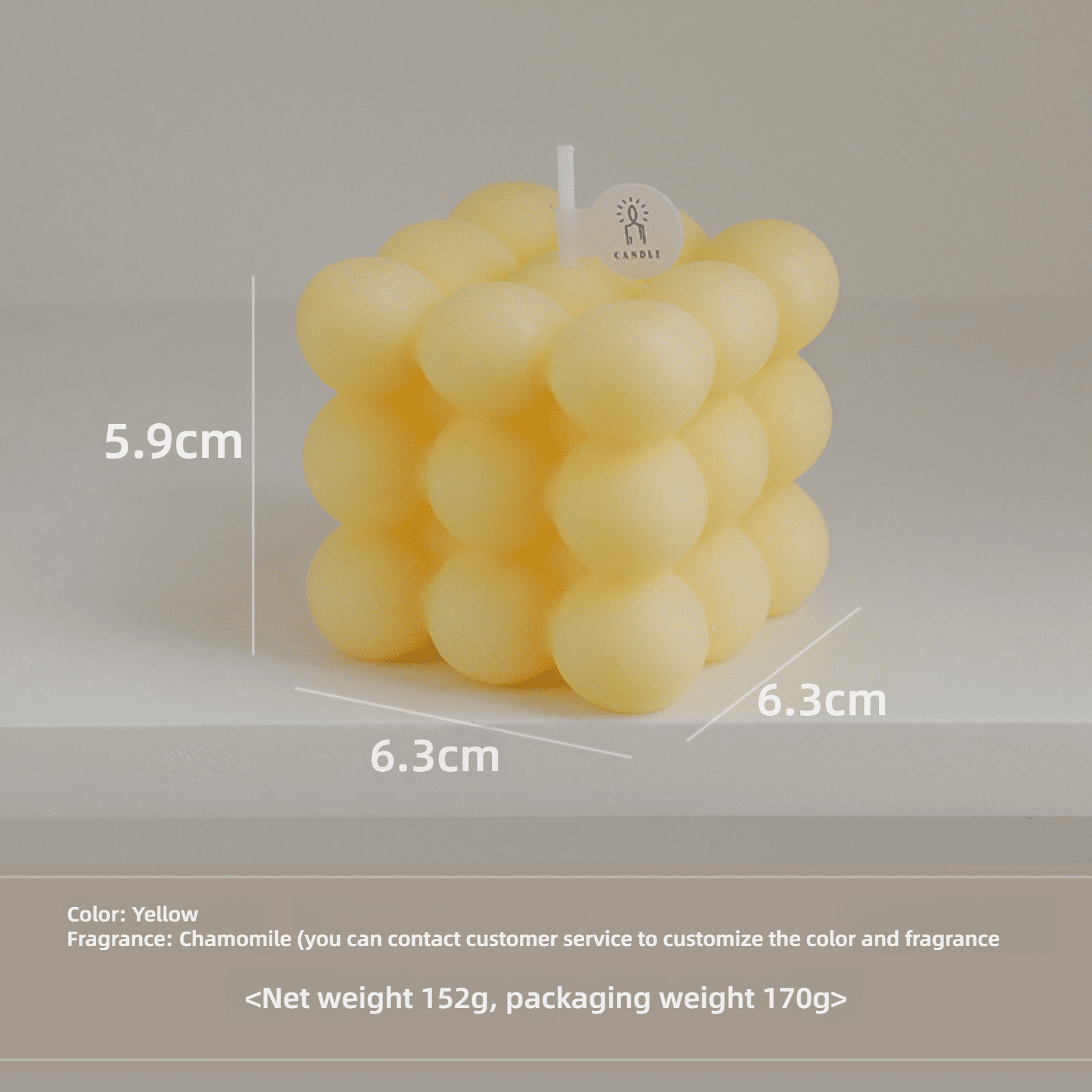 Gran Cubo de Rubik amarillo-manzanilla