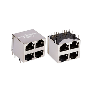 2x2 đa cổng PBT bảo vệ kết nối mạng RJ45-không dẫn, không có bộ lọc, che chắn Bộ chuyển đổi cổng <span class=keywords><strong>Ethernet</strong></span> - Product Image 1
