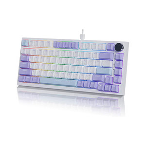 AK820 75% Wired RGB Gasket Mechanical <strong>Keyboard</strong> with Volume Knob PBT Keycaps <strong>Custom</strong> Programmable Hot-Swap <strong>Keyboard</strong> - Product Image 2