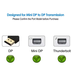 FARSINCE Mini DisplayPort 1,2 (TBT 2) a DisplayPort Convertidor Mini Dp a Dp Adaptador 4K 60Hz - Product Image 2