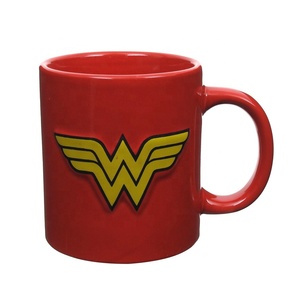 Kahve ve Drinkware için kabartmalı Logo çevre dostu kumtaşın fincan ile 330ml kırmızı seramik kupa özelleştirmek - Product Image 2
