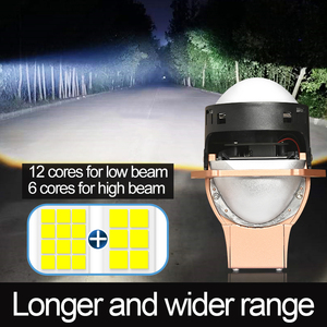 Xenplus K8 65W 6000K araba projektör 3.0 inç Bi Led lazer far evrensel H7 9005 H4 araba ışık modifiye Led far - Product Image 4