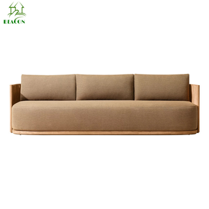 شرفة فناء مخصصة مخصصة بتصميم عصري فاخر للحديقة من خشب الساج أريكة مفردة مقاومة للماء من خشب الساج - Product Image 5