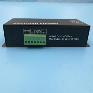 DC12V 24V RGB RGBW tek renk dural renk 4 kanal 4A LED ışık DMX512 dekoder - Product Image 2