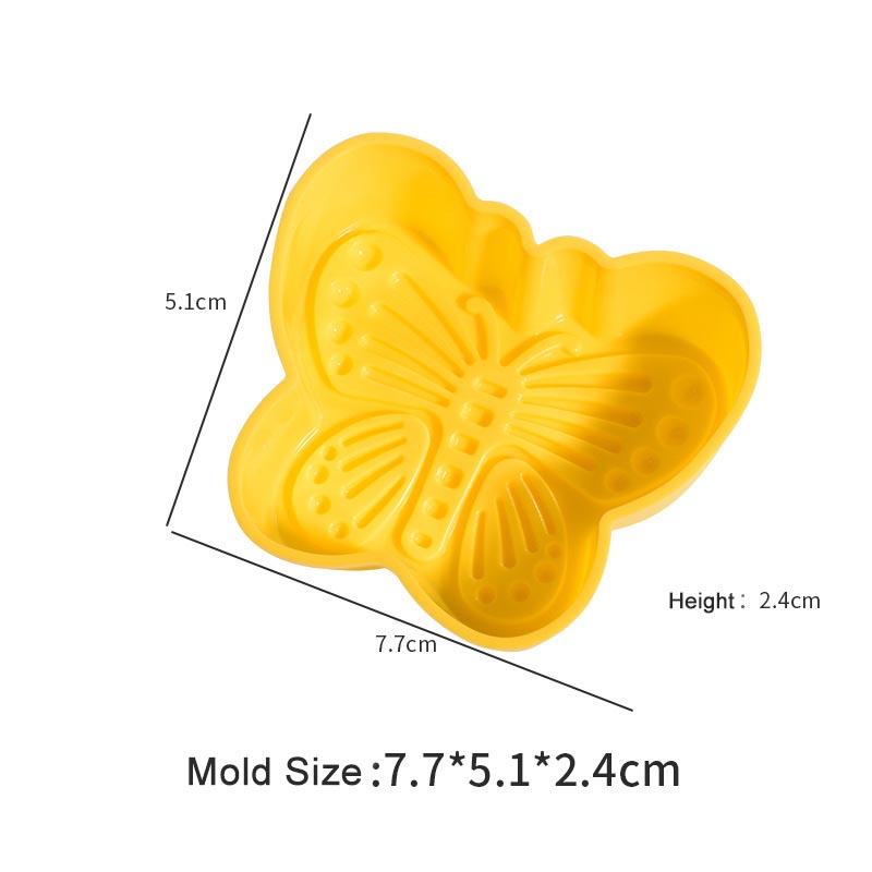 Molde para muffins con forma de mariposa amarilla