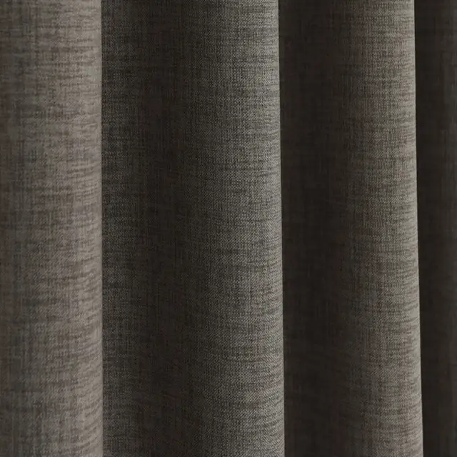 Tela de cortina opaca de lino catiónico, 280 poliéster, 100% cm de ancho, suministro de fábrica