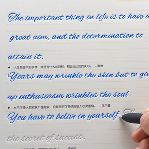 Cinese Inglese Corpo Rotondo Lettera Le Parole Frase di Scrittura Magia Corsivo Quaderno Calligrafia Pratica - Product Image 6