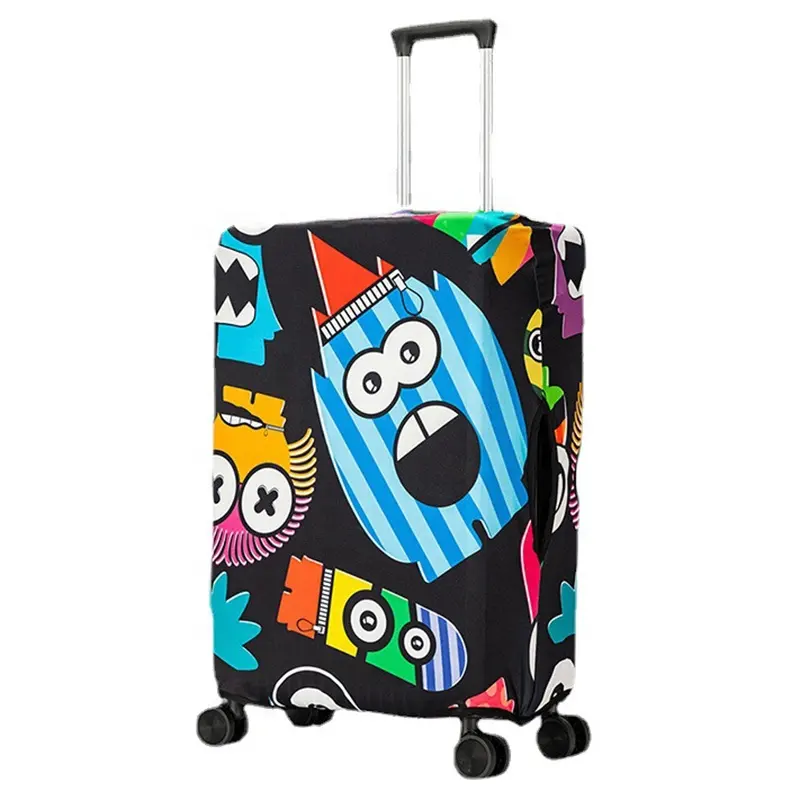 Copertura per bagagli personalizzata protezione per valigia in Spandex copertura per valigia pappagallo tropicale Hawaii