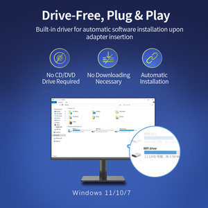 ตัวรับสัญญาณเครือข่ายไร้สาย WIFI 6 900Mbps 2.4/5GHz 802.11ax mini USB Wi-Fi การ์ด LAN คนขับฟรีการ์ดเครือข่ายภายนอก