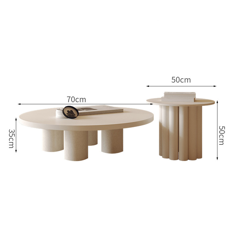 Ensemble de tables basses style colonne romaine