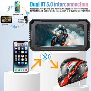 Xe máy GPS đơn vị 6.25 "sat NAV cho một xe máy Carplay xe máy hệ thống định vị không thấm nước Android tự động màn hình - Product Image 6