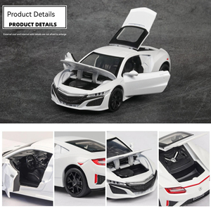 Diacst合金車モデル1:32音と光のプルバックを備えたAcura NSXは、装飾的な金属製の車モデルのおもちゃを飾りますModelo del coche - Product Image 3