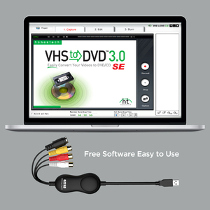 USB 2.0视频采集卡设备将模拟到数字与VHS录像机电视转换为DVD适配器，用于苹果视窗音频 - Product Image 4