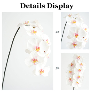 تصميم جديد عالي الجودة فاخر من اللاتكس الاصطناعي فالاينوبسيس أوركيد بلمسة حقيقية زهور بساتين الفاكهة الفراشة تخرج العام الجديد - Product Image 4