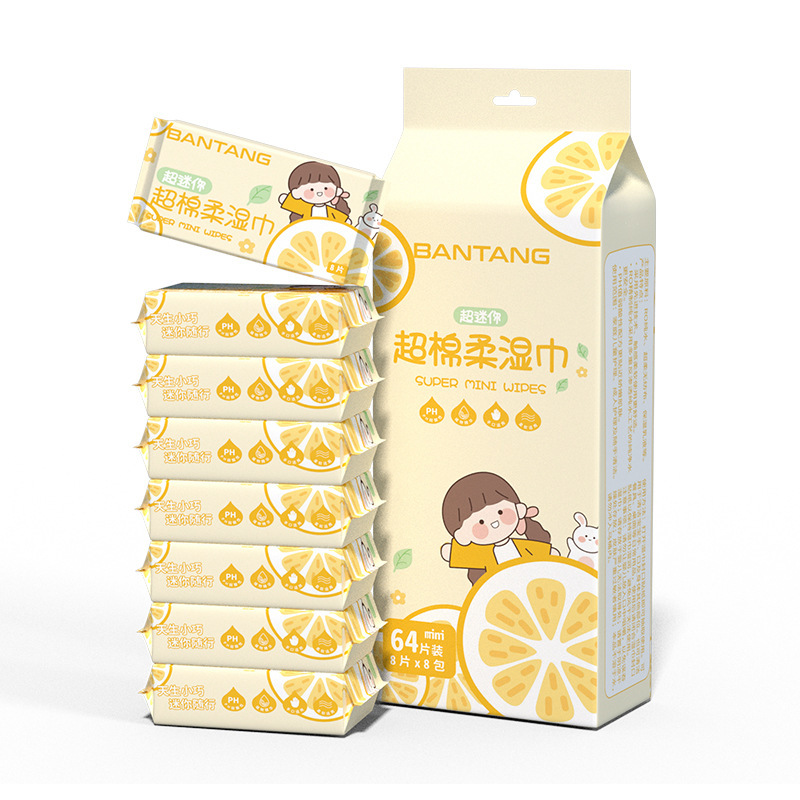 Orange sister mini wet wipes-8 packs per case