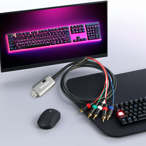 Bitfunx RGBS VGA至组件视频5RCA YPbPr电缆，用于Se-ga Dreamcast DC游戏机复古游戏配件 - Product Image 4