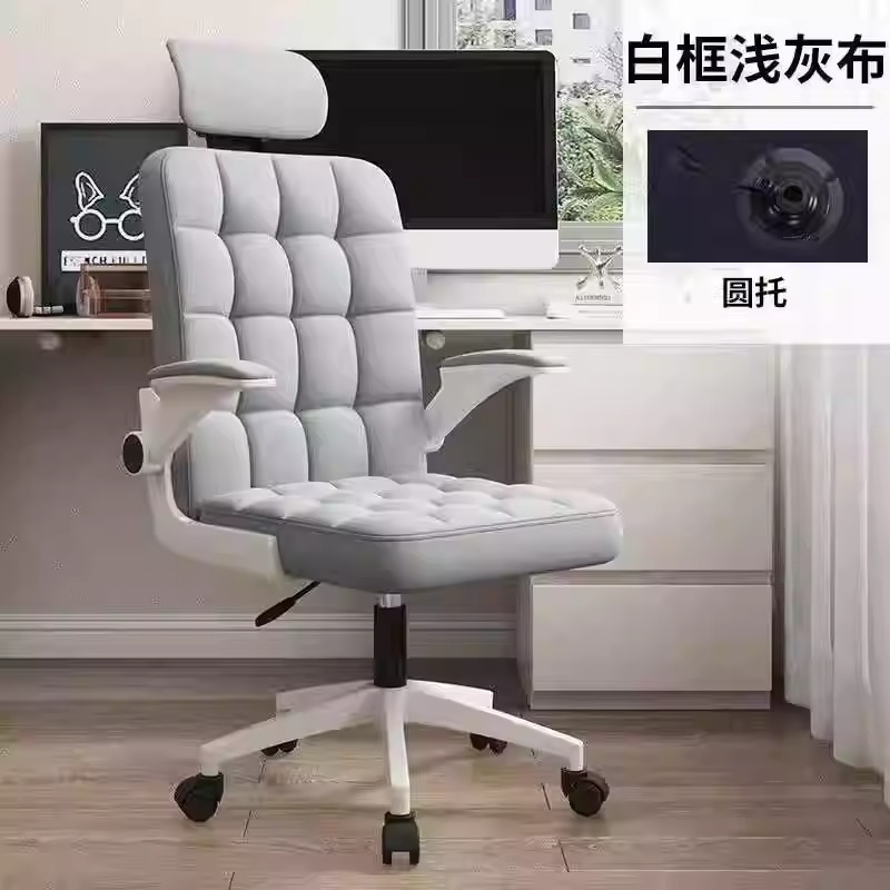 Oreiller tête en lin gris clair