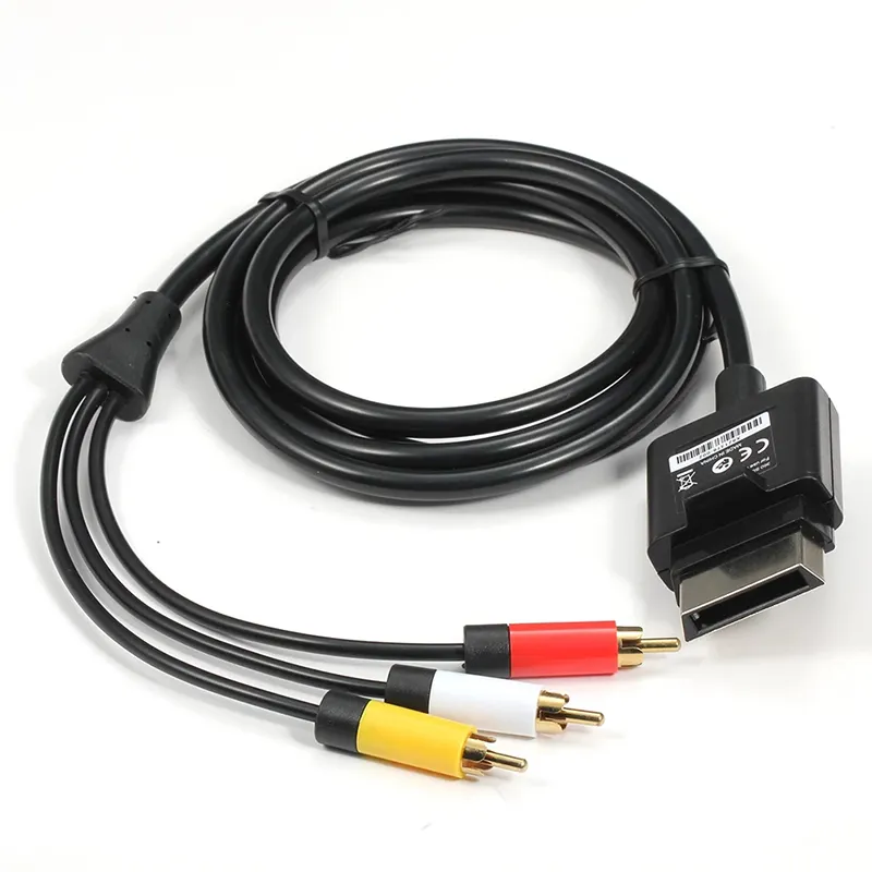 6 FT/1,8 m para Xboxes 360 Cable AV Cable de audio y video compuesto 3 RCA HD Cable óptico para Xboxes 360 Slim