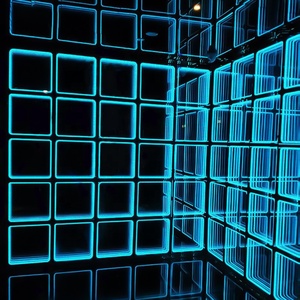 3D бесконечный зеркальный туннельный светильник многоцветный меняющий пульт дистанционного управления настенный знак для украшения автомобиля DC Power Taxi - Product Image 3