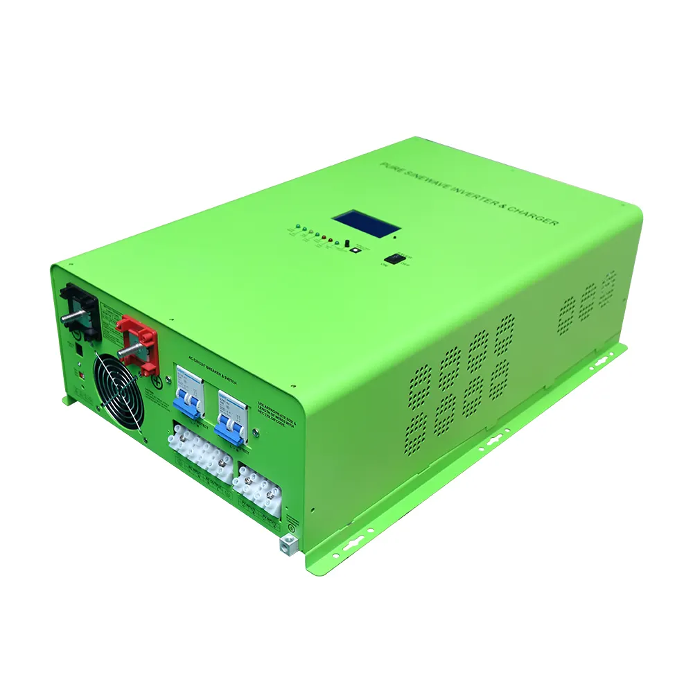 1kw To 12kw 12v 24v 48v Dc To 220v 230v Ac Low Frequency Pure Sine Wave Power Inverter With Charger MPPT