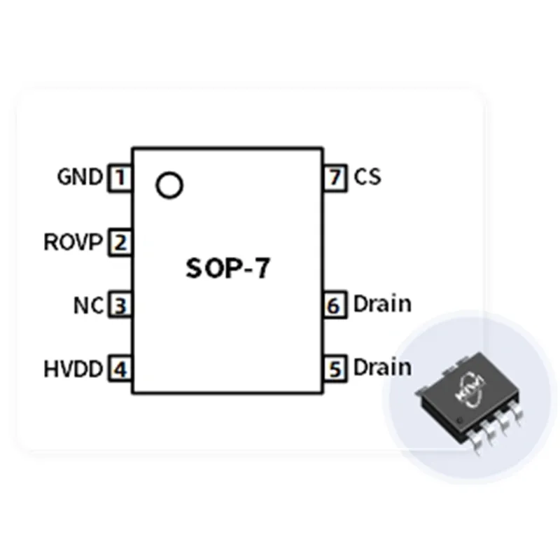 비 절연, 스텝 다운 준 공진 LED 전원 스위치 led 드라이버 ic KP107AL KP107