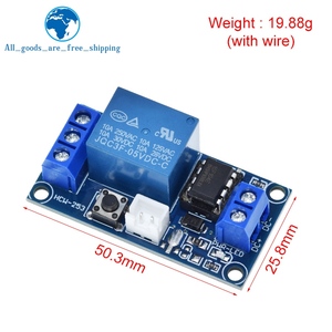 5V 12V tek düğme Bistable anahtarı bi-kararlı röle modülü araba modifikasyon anahtarı Arduino için tek tuşla Start-stop kendini locke