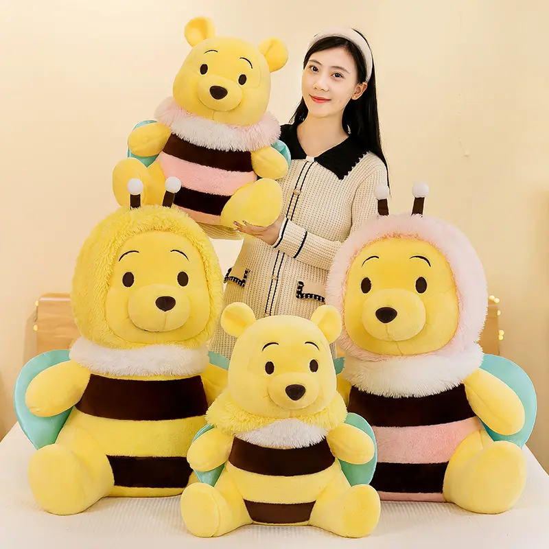La vendita calda della bambola orso si trasforma in un grazioso panno rosa da letto per bambole cuscino decorativo per divano regalo di compleanno per ragazze e bambini