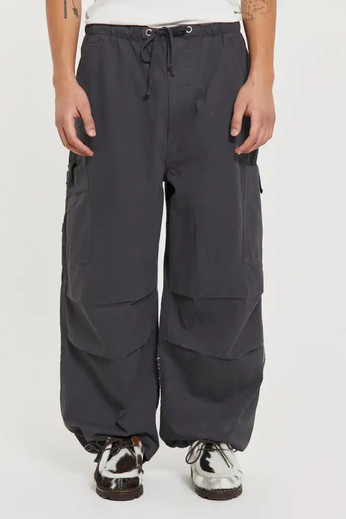 Pantalones de paracaídas personalizados para hombre, ropa masculina de alta calidad, con cordón, de algodón, holgado, de nailon, de gran tamaño, color marrón