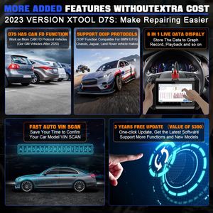 XTOOL D7S OBD2自動車用全システム診断ツールECUコーディングキープログラマー36リセット機能付き自動Vinアクティブテスト - Product Image 5