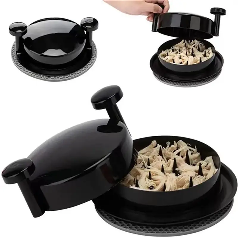 Classic BBQ Meat Twist Shredding Machine Non-Slip Base Handle Chicken Grinder Chicken Breast Shredder Tool With Removable Plate