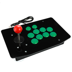 Personalizado con cable Usb Arcade Fight Stick Controller PC Consola de juegos de computadora Joystick de 10 botones