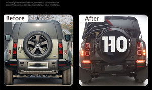 Stop Signal Black <strong>Red</strong> Tail Light Lamp Direct Fits Defender <strong>Led</strong> Brake Light for Land Rover Defender 2020 2021 2022 2023 2024 <strong>2025</strong> - Product Image 2