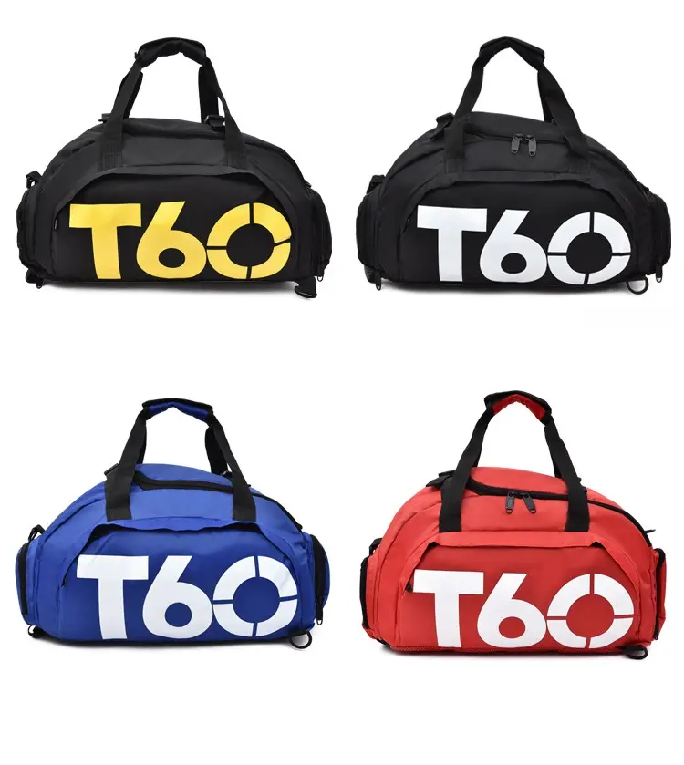 Bolsa de viagem duffle feminina, logotipo personalizado, bolsas de viagem com compartimento para sapatos, t60, basquete, futebol, treinamento, esportes, academia