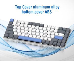 Gateron Switch Perfil inferior Delgado Teclado mecánico personalizado para juegos Nuevo Bluetooth Inalámbrico con cable Tipo C Interfaz USB LED Azul - Product Image 4