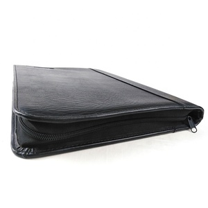 Custom PU Leather Portfolio Conference <strong>A4</strong> <strong>Size</strong> Office Handmade Cardboard Portfolio <strong>with</strong> Different <strong>Size</strong> Holder and <strong>Notepad</strong> - Product Image 4