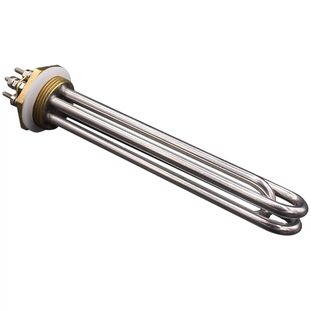 Elemento de calefacción de inmersión CC de alta calidad, 24V, 900W, calentador Tubular de tubo de tornillo con rosca BSP de 1, 1/4 pulgadas, DN32, 42mm