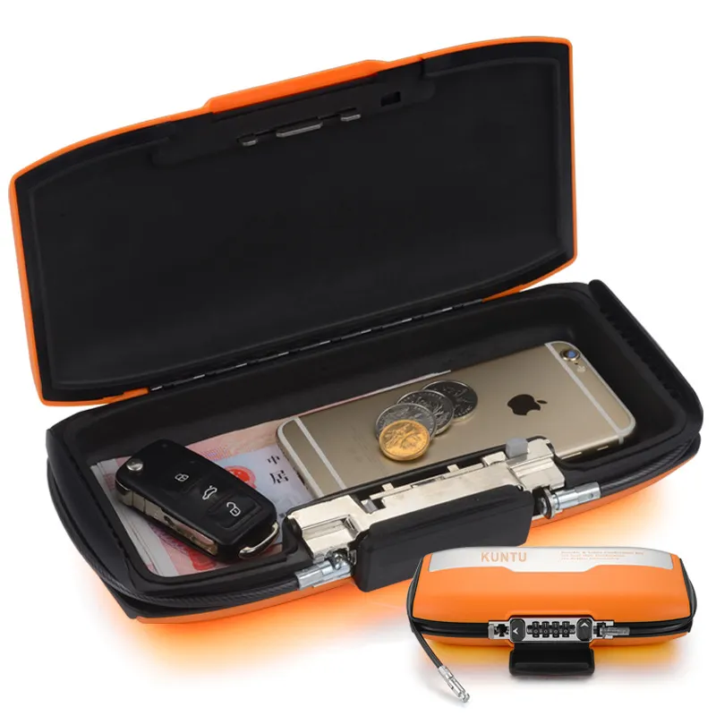 Mini Formato Portatile Auto Casseforti Serratura a Combinazione di Sicurezza Scatola di Immagazzinaggio Personale Armadietto Di Plastica Caso