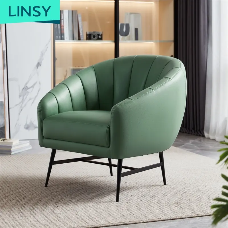 Linsy-sofá de oficina de estilo europeo, silla moderna, muebles de sala de estar, Tbs010, color blanco y verde