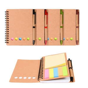 Bloc de notas personalizado con logotipo A5 A6, Mini cuaderno pequeño promocional, cuaderno ecológico de notas recicladas, Bloc de notas con bolígrafo y notas adhesivas - Product Image 2