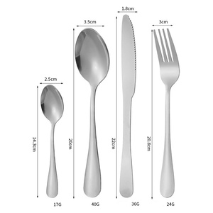 Bán buôn 4 cái thép không gỉ vàng dao kéo nhà hàng Flatware bữa ăn tối thìa dĩa dao gương đánh bóng kim loại cho quà tặng - Product Image 5