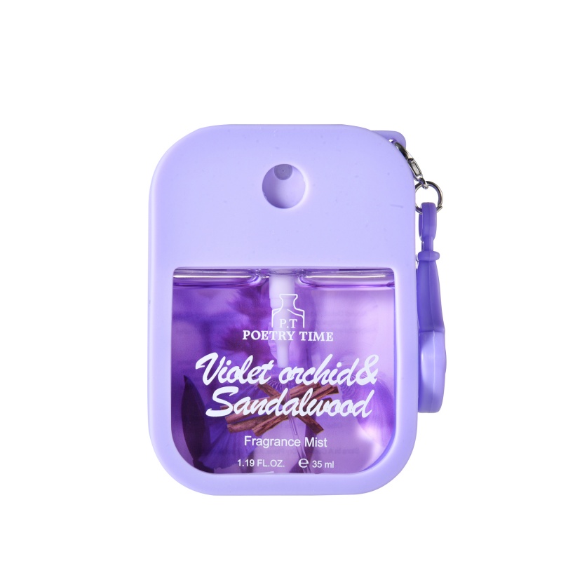 Orchidée violette et bois de santal