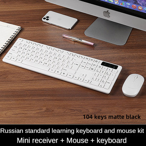 Factory Wholesale Cheap Full <strong>Size</strong> Multimedia US <strong>Layout</strong> 2.4GHz Wireless <strong>Keyboard</strong> and Mouse Combo for Desktop Laptop - Product Image 2