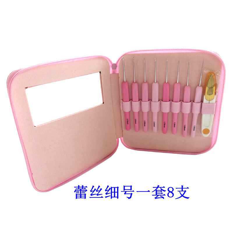 Fine number 8 pu coated yarn shear aluminum hook head