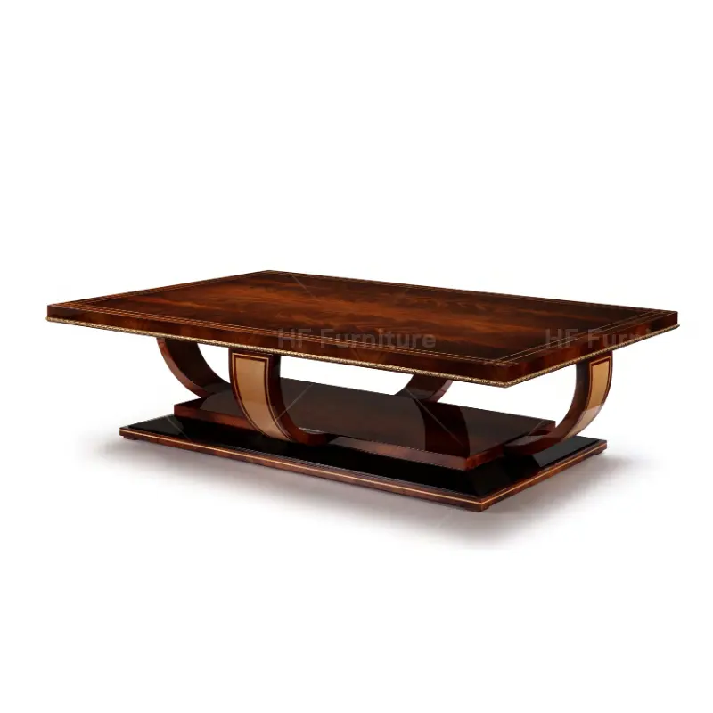 Antique Coffee Table Wood Carved for Living Room Square Center Table European Style Furniture