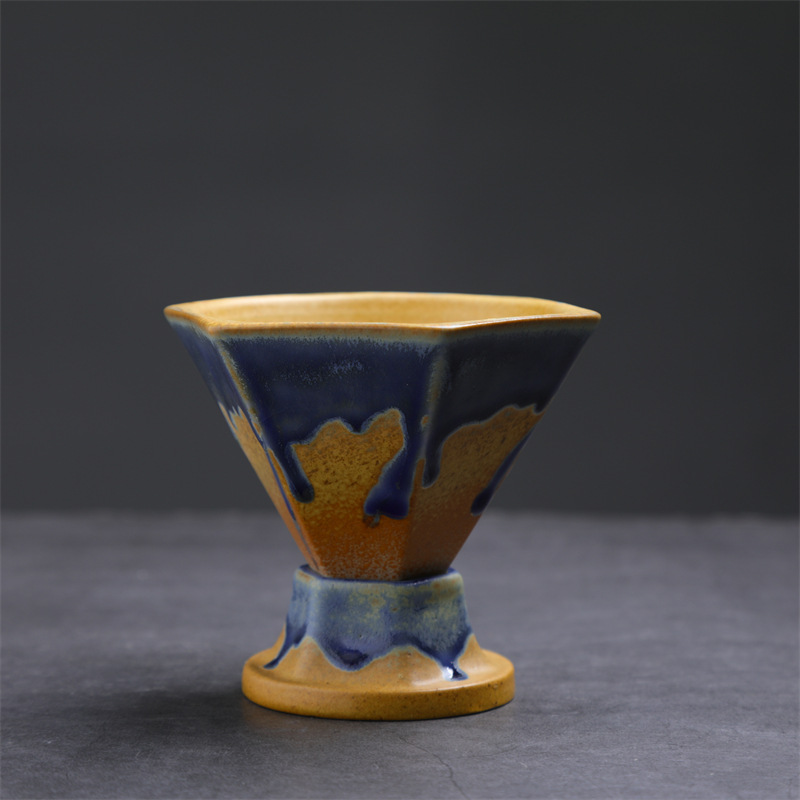 211-b petite tasse à café fond diamant-le four devient bleu-170ml