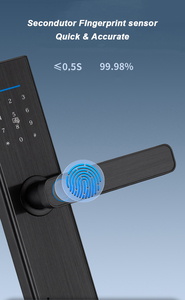 Tuya Wifi Smart Türschloss Biometrischer Finger abdruck Griff Nähe RFID-Schloss Digital Electronic Intelligente Home Security Lock - Product Image 3